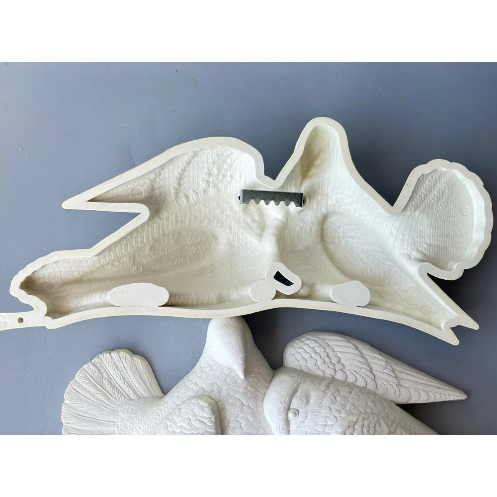 Vintage 1976 Burwood Products White Dove Wall Hanging‎ Set 2024 MCM Birds 2pc